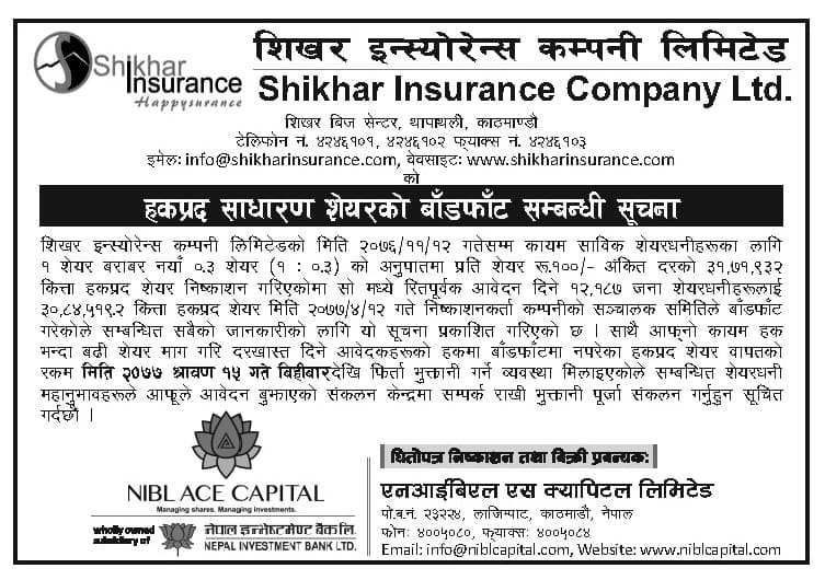 Right Share Allotment Notice